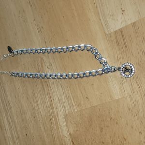 Upcycle authentic Louis Vuitton swarovski crystal charm necklace